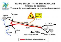 RD 979 – Communes de Digoin et Vitry-en-Charollais (Saône-et-Loire)