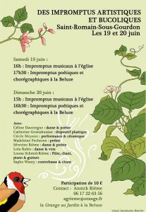 Impromptus Artistiques et Bucoliques – 19 et 20 juin 2021