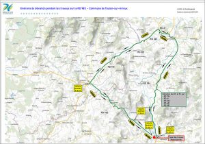 RD 985 – Commune de Toulon-sur-Arroux : Travaux de réparation du pont du Faubourg
