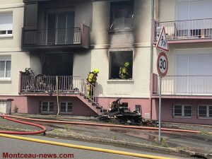 Faits divers : un appartement ravagé par les flammes dans le quartier de Bellevue à Montceau (voir la vidéo)