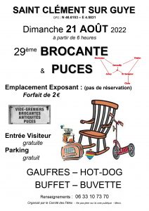 29ème brocante et puces (St Clément-sur-Guye)