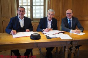 Officialisation du partenariat entre la CUCM et le Grand Chalon pour la fibre optique