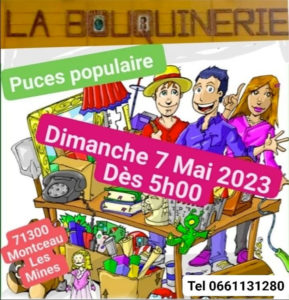 Montceau-les-Mines : le marché aux puces populaire