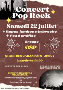Comité des fêtes de Joncy (Sortir)
