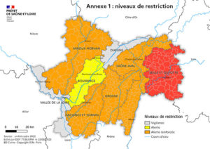 Sécheresse en Saône-et-Loire : Restriction des usages de l’eau