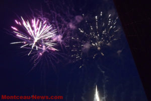 Beaux feux d’artifice à la Trèche, Sanvignes illuminée