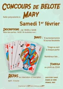 Concours de belote à Mary