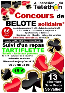 Le Téléthon à Saint Vallier ce sera les 13 et 14 décembre !