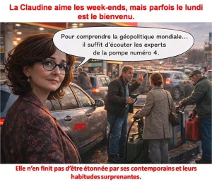 La Claudine aime les week-ends, mais parfois le lundi est le bienvenu.