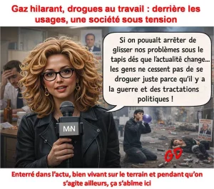 Gaz hilarant, drogues au travail : derrière les usages, une société sous tension