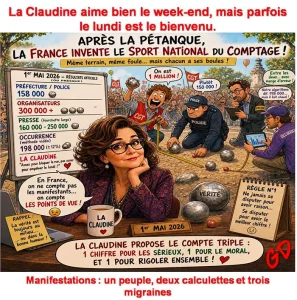La Claudine aime bien le week-end, mais parfois le lundi est le bienvenu.
