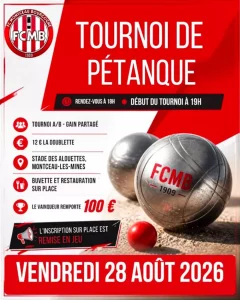 Montceau-les-Mines : Tournoi de pétanque du FCMB