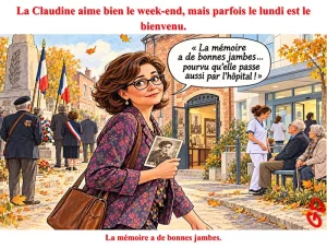 La Claudine aime bien le week-end, mais parfois le lundi est le bienvenu.