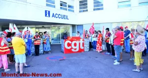 Saint-Vallier – Manifestation au centre hospitalier Jean Bouveri