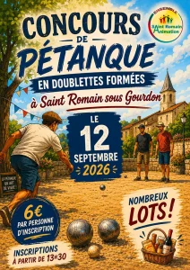 Concours de pétanque à Saint-Romain-sous-Gourdon
