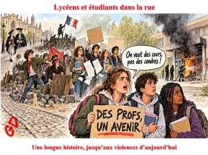 Lycéens et étudiants dans la rue