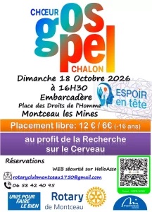 Montceau-les-Mines : Le Rotary Club de Montceau fait résonner le Gospel pour la recherche sur le cerveau